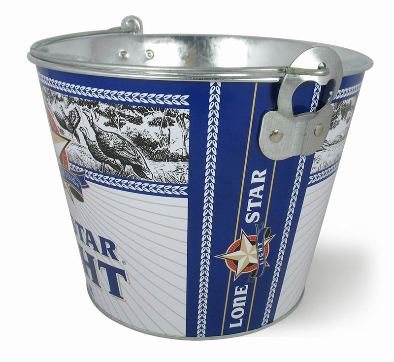 5 Quart Metal Ice Bucket With Bottle Opener