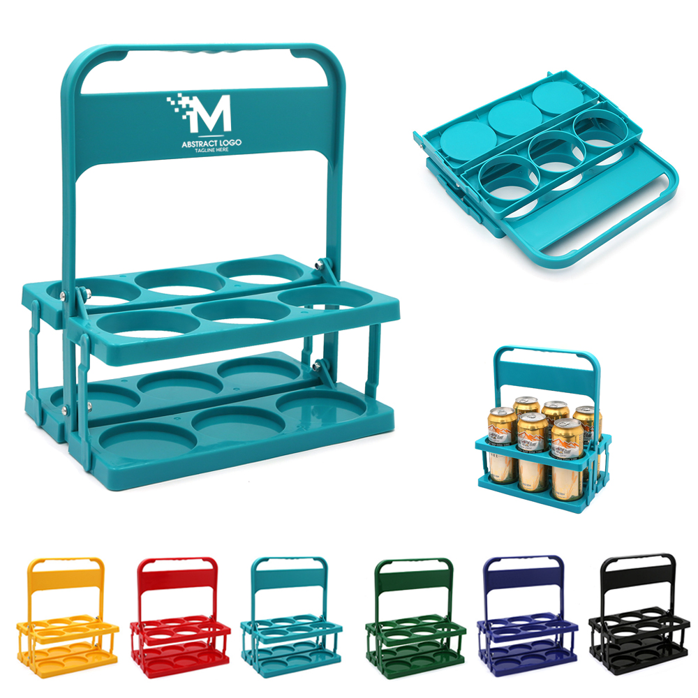 Foldable Plastic Drink Carrier with Handle