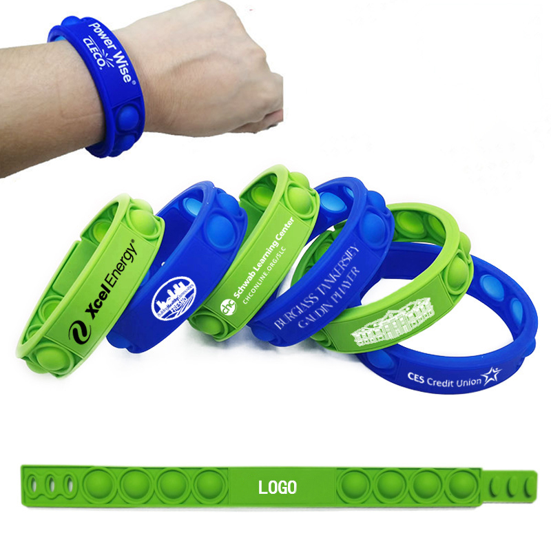 Customize Push Pop Bubble Fidget Bracelet