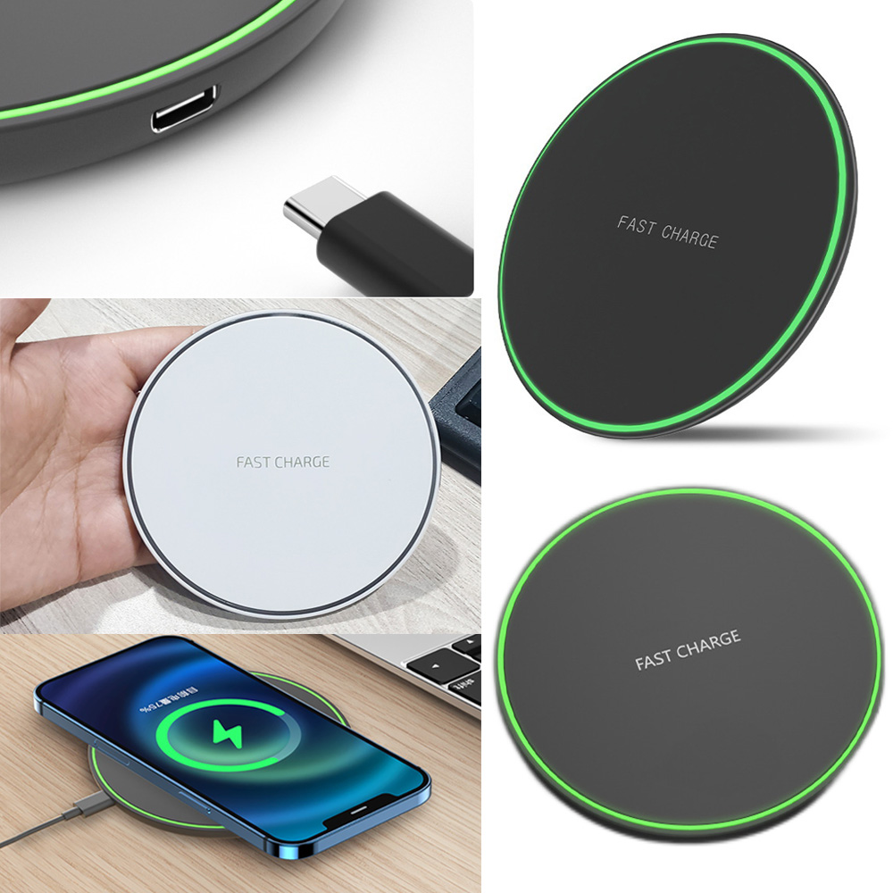 4“ Dia Qi 15W Ultra-thin Round Wireless Fast Charging Pad