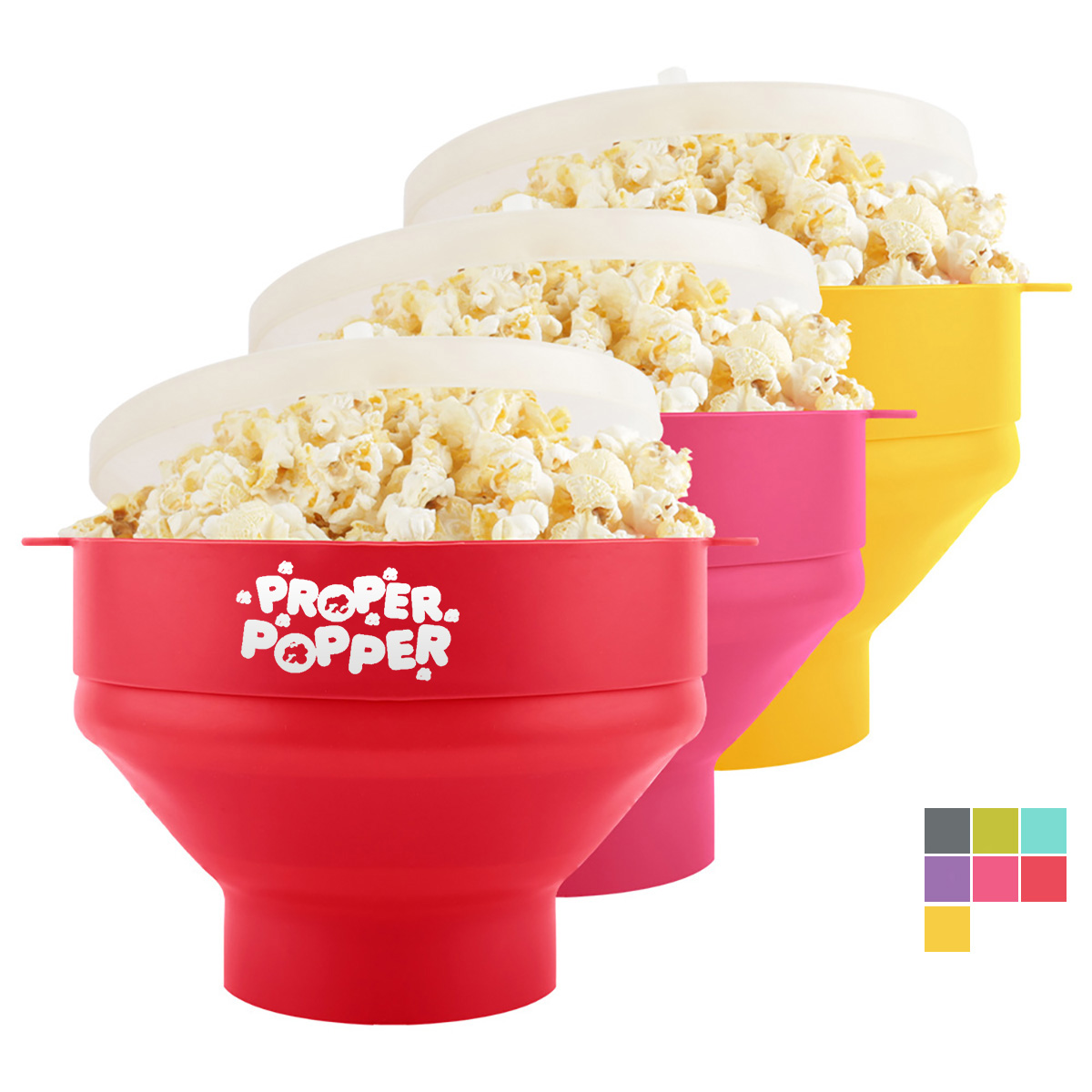 Collapsible Silicone Popcorn Popper