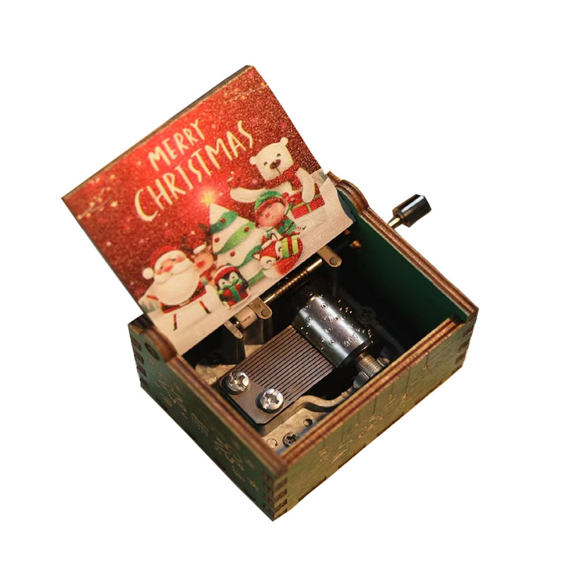 Wooden Christmas Gift Music Box