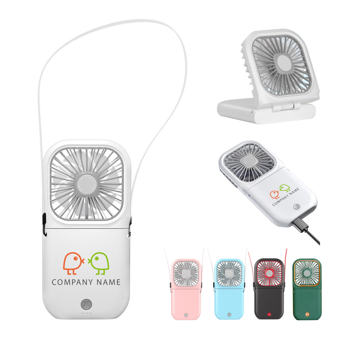 Portable Handheld Fan Necklace Fan