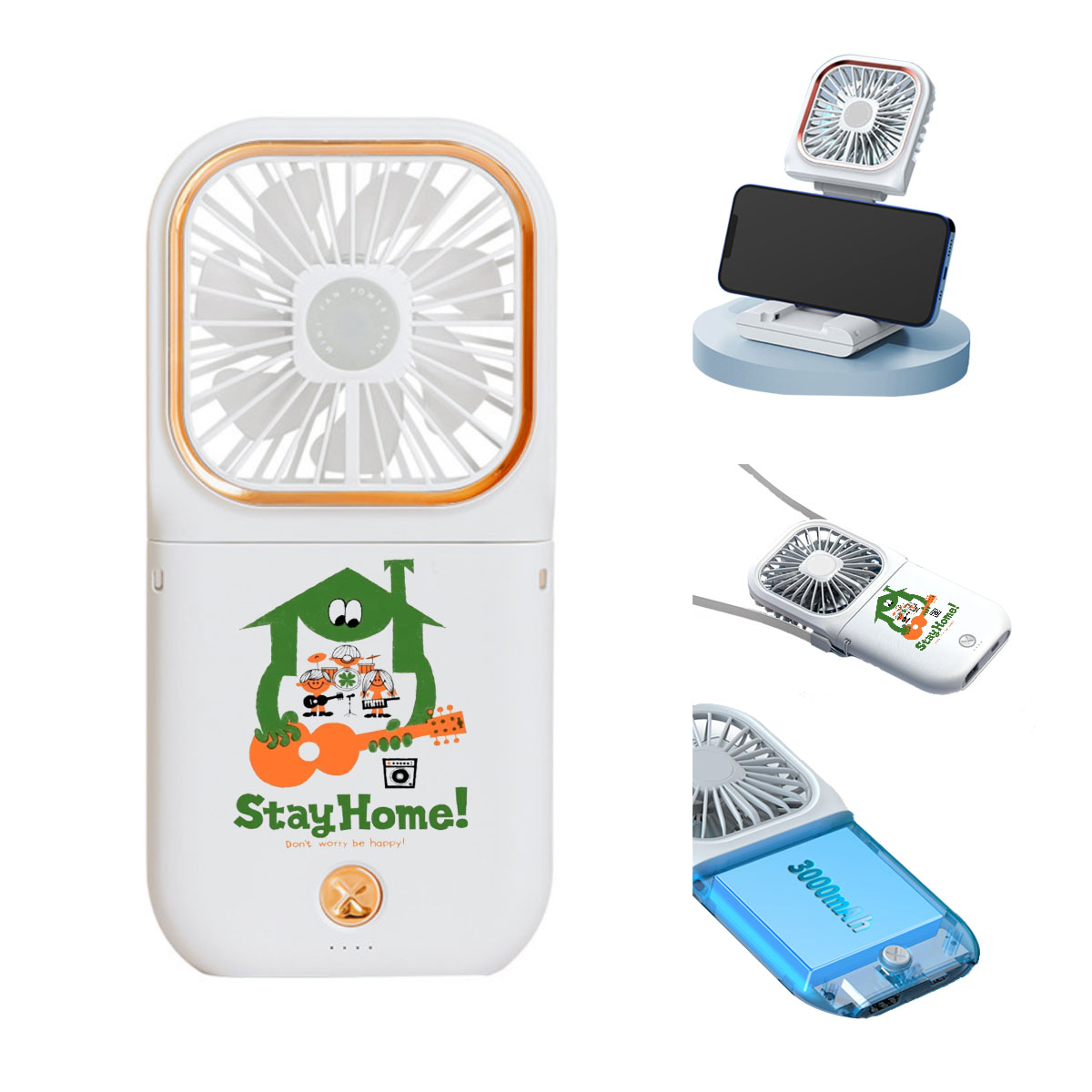 Easy Carry Handheld Fan Necklace Fan