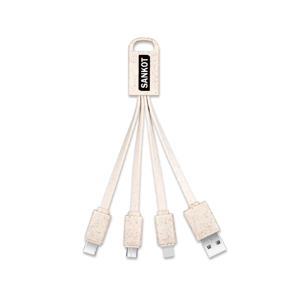 Wheat Straw 3-in-1 Charging Cable