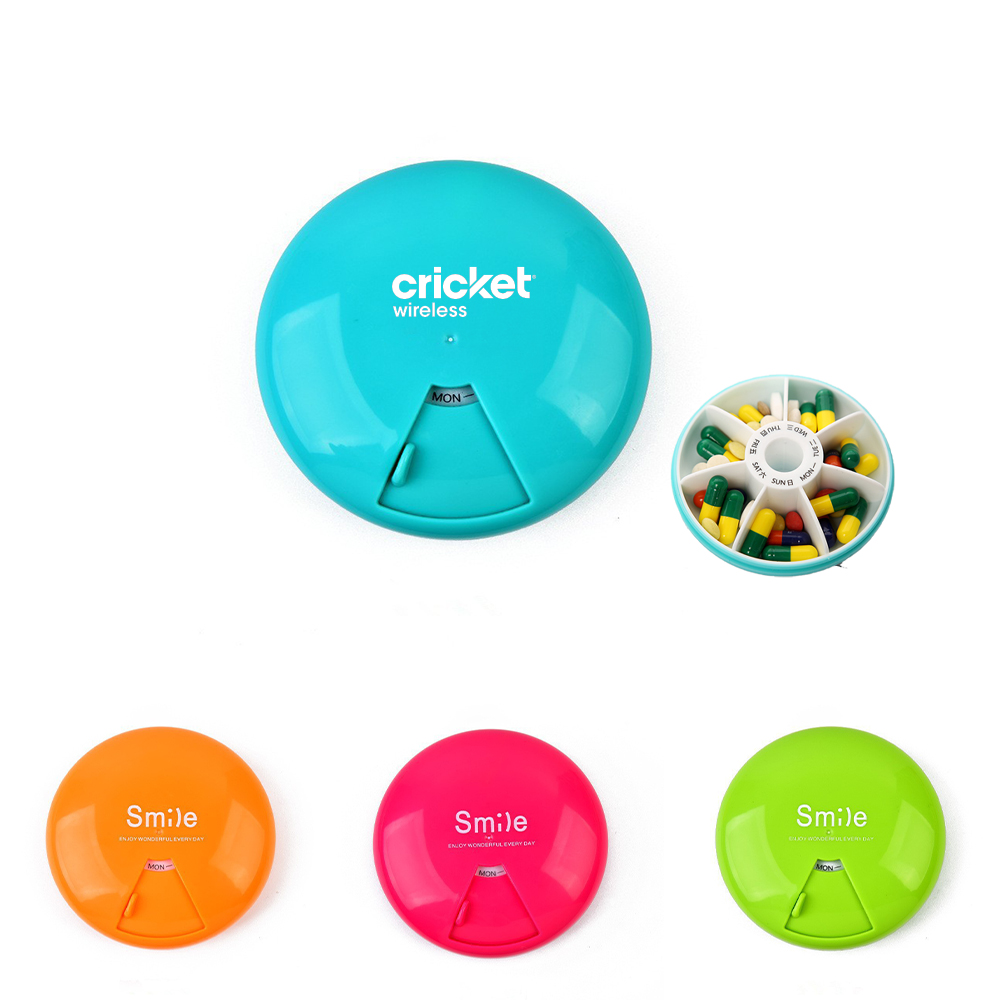 7 Day Weekly Round Pill Organizer