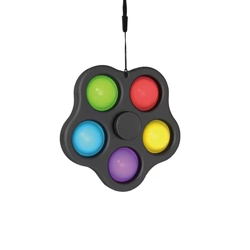 Five Bubble Flower Fidget Push Pop Spinner