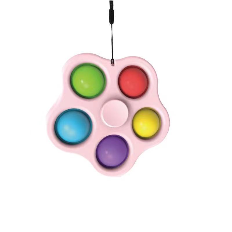 Five Bubble Flower Fidget Push Pop Spinner