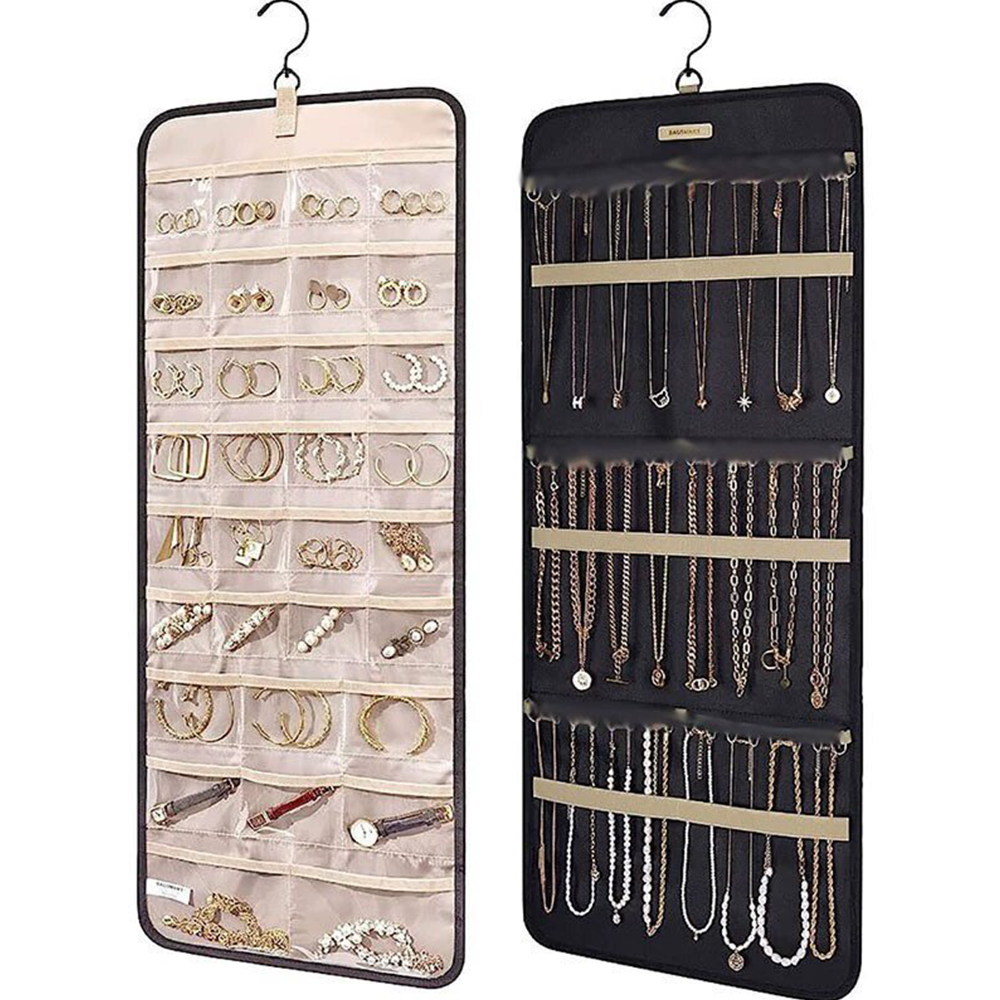 Jewelry Organizer Storage Roll with Hanger